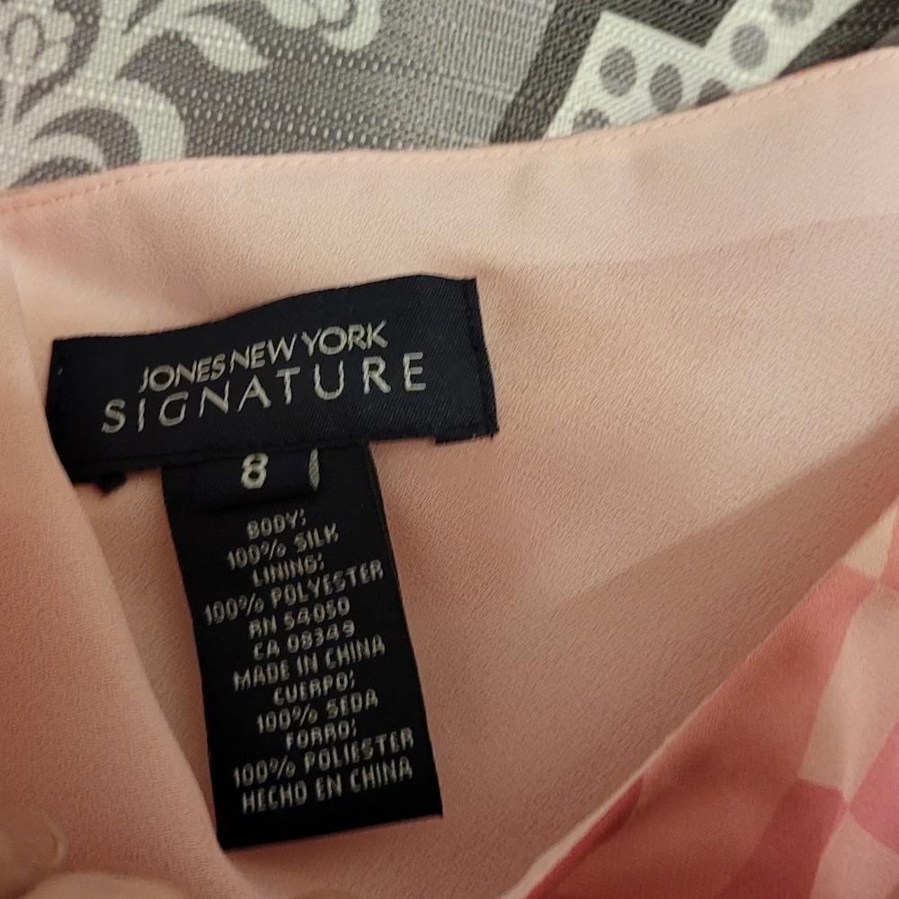 Jones New York Signature Pink Silk Dress - Picture 3 of 5